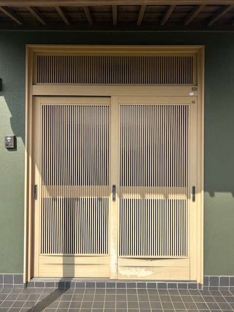 LIXIL　玄関引戸リフォーム　リシェント　Ｒ7.8施工　古河市