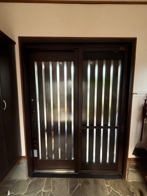 LIXIL 玄関引戸リフォーム　リシェント　Ｒ7.9施工　古河市